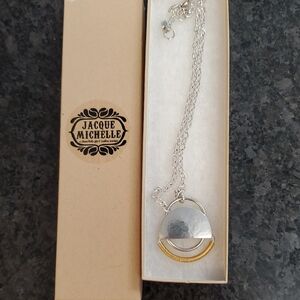 Silver and Gold Pendant Necklace